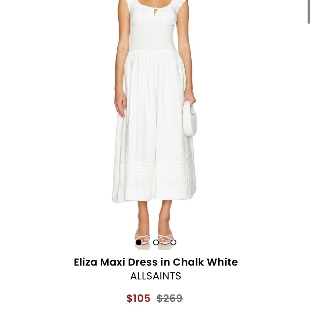 AllSaints Eliza Maxi Dress in White